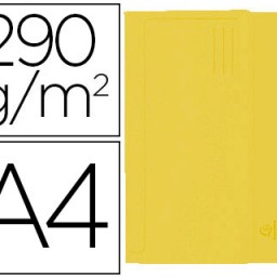 Subcarpeta cartulina Exacompta A4 amarilla 290 g/m² con bolsa y solapa